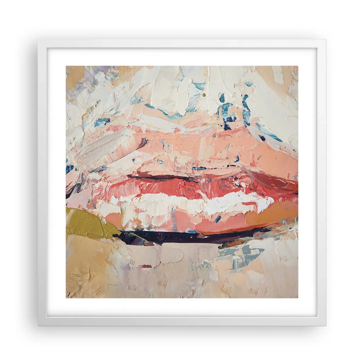 Affiche dans un cadre blanc - Poster - Éveil la pensée - 50x50 cm