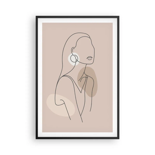 Affiche dans un cadre noir - Poster - Icone féminin - 61x91 cm