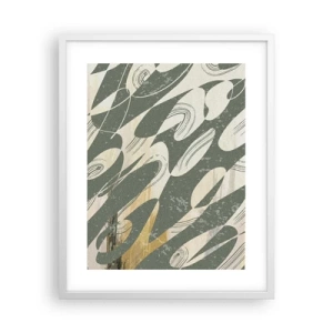 Affiche dans un cadre blanc - Poster - Abstraction rythmique - 40x50 cm