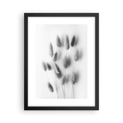 Affiche dans un cadre noir - Poster - Son herbe duveteuse - 30x40 cm