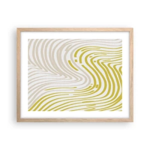 Affiche dans un chêne clair - Poster - Une composition au léger virage - 50x40 cm