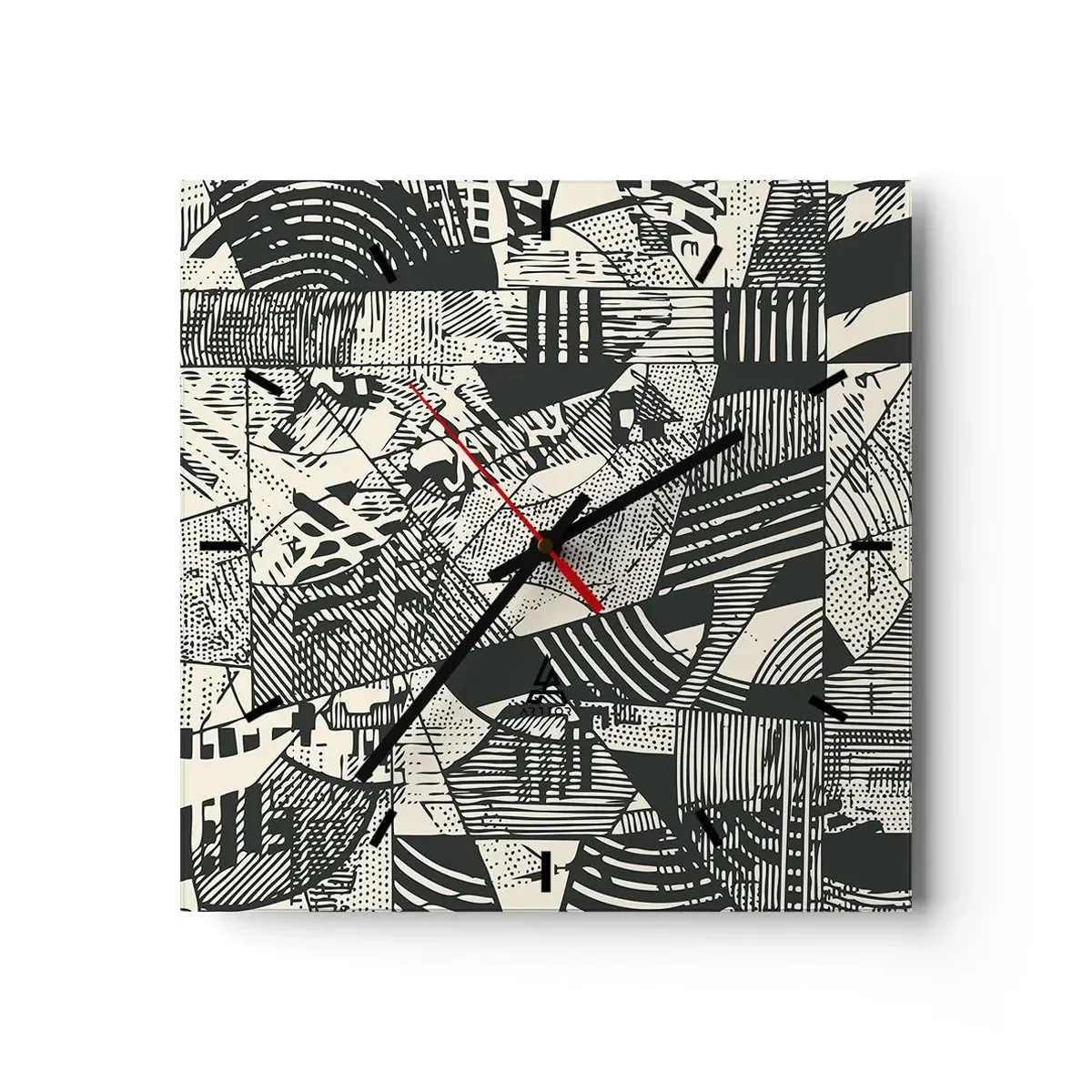 Horloge murale - Pendule murale - Dynamique du modernisme - 40x40 cm