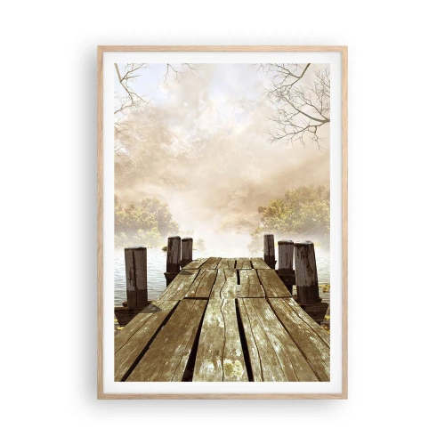 Affiche dans un chêne clair - Poster - La douce tristesse de l'automne - 70x100 cm