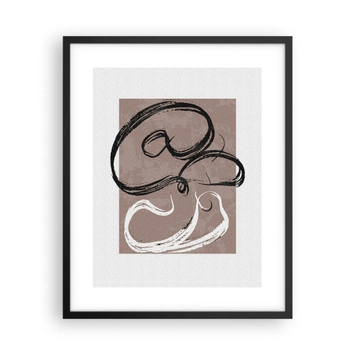 Affiche dans un cadre noir - Poster - Composition – la recherche de la plénitude - 40x50 cm