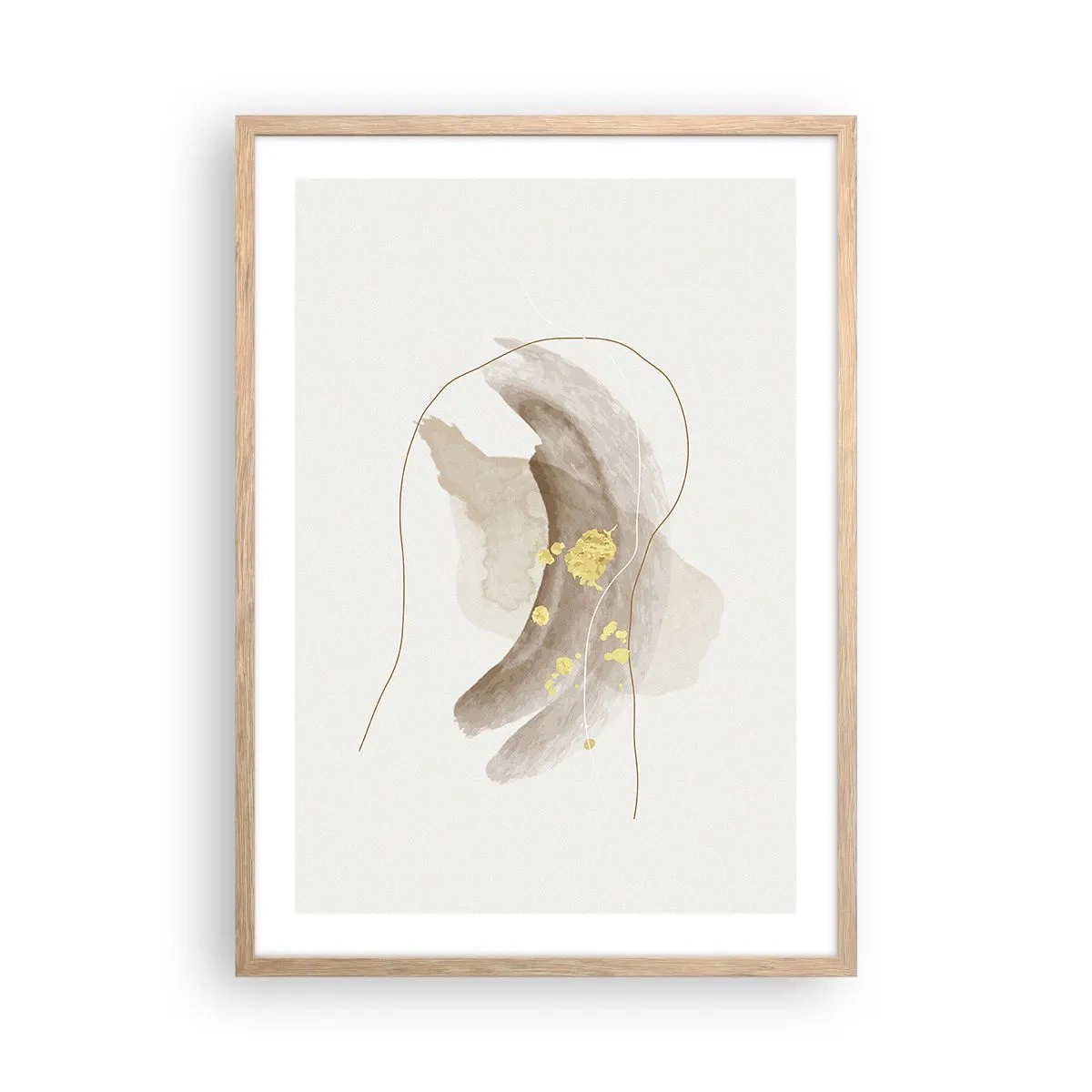 Affiche dans un chêne clair - Poster - rencontré dans l'espace - 50x70 cm