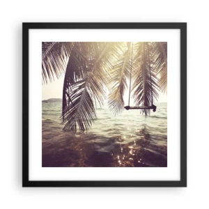 Affiche dans un cadre noir - Poster - Vous pouvez vous balancer dans les nuages ​​à volonté - 40x40 cm