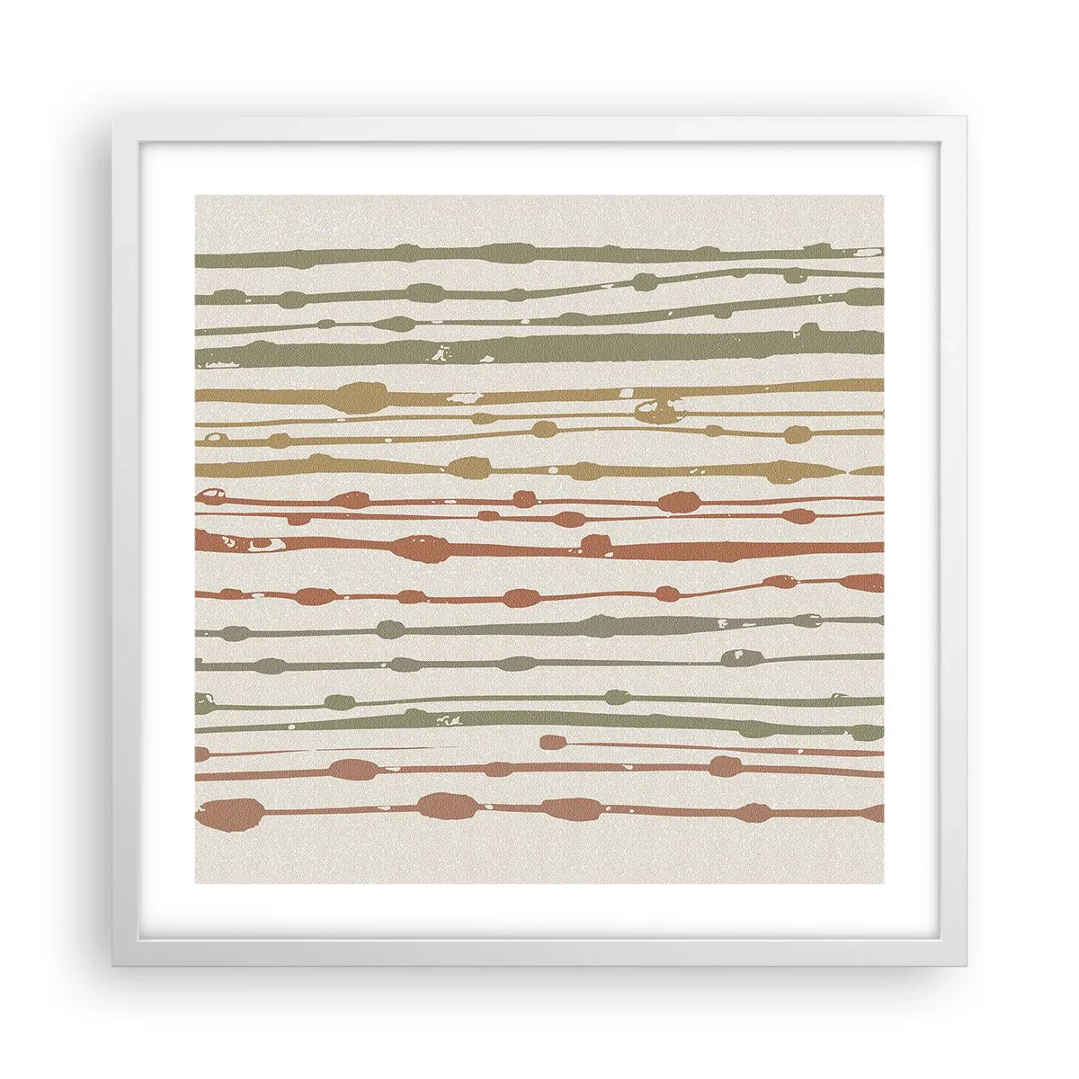 Affiche dans un cadre blanc - Poster - Notation musicale des couleurs - 50x50 cm