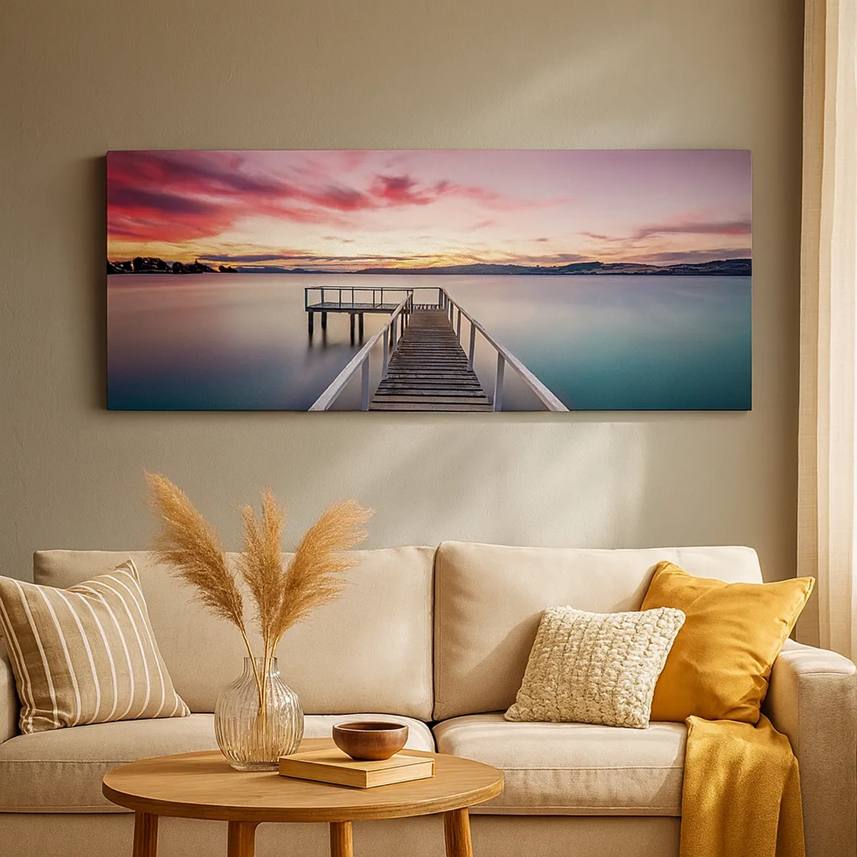 Impression sur toile - Image sur toile - La douce flamme du soir - 30x30 cm