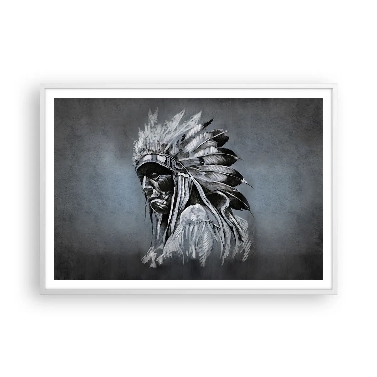 Affiche dans un cadre blanc - Poster - Retour aux sources - 100x70 cm