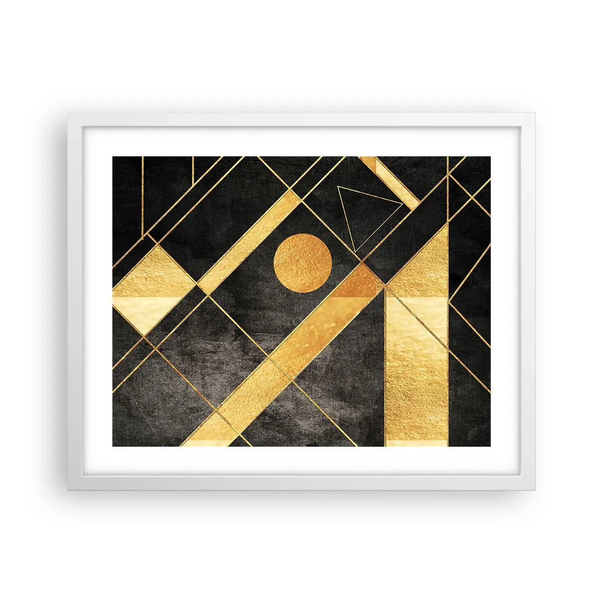 Affiche dans un cadre blanc - Poster - Soleil du désert - 50x40 cm