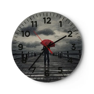 Horloge murale - Pendule murale - Peu importe qu'il pleuve - 40x40 cm