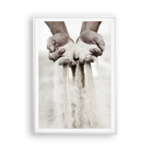 Affiche dans un cadre blanc - Poster - Avec ces mains… - 70x100 cm