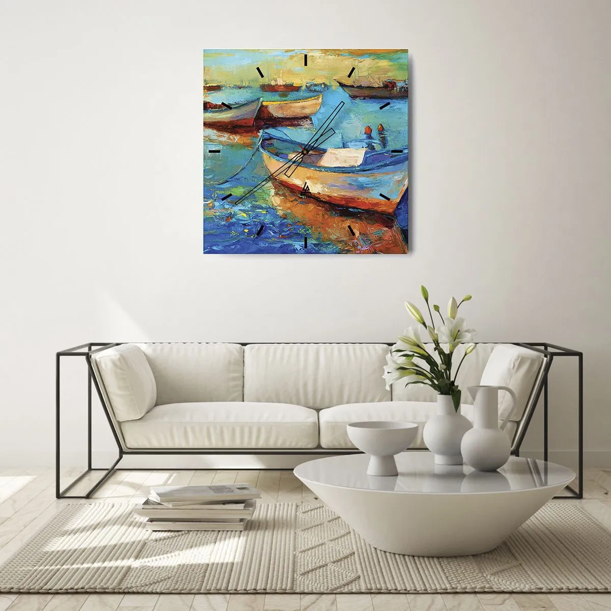 Horloge murale - Pendule murale - Dans la baie du sud - 30x30 cm