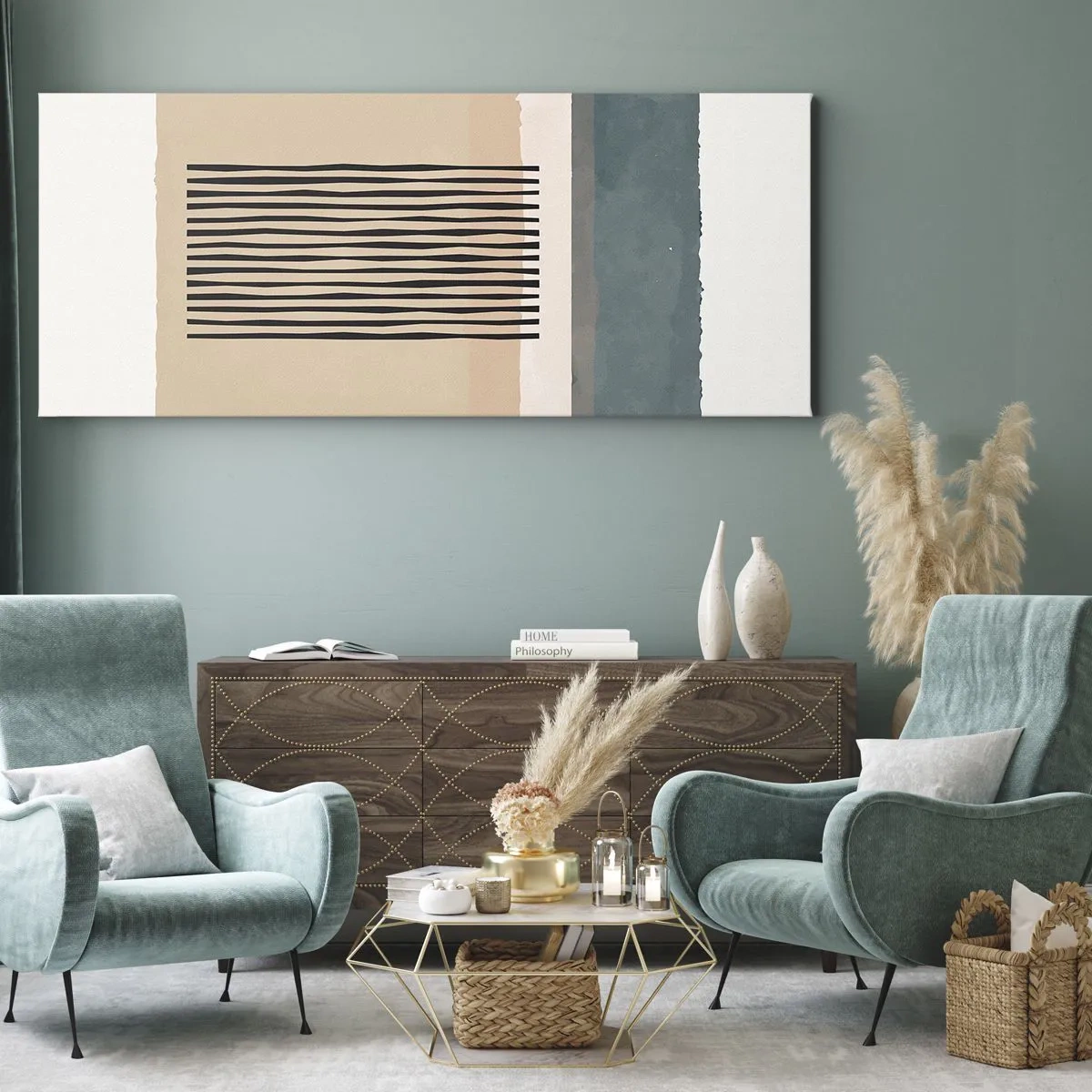 Impression sur toile - Image sur toile - Tout est en ordre - 100x40 cm