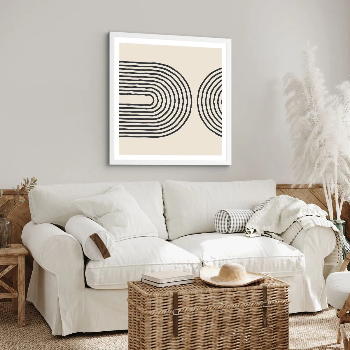 Affiche dans un cadre blanc - Poster - Dans un instant... - 30x30 cm