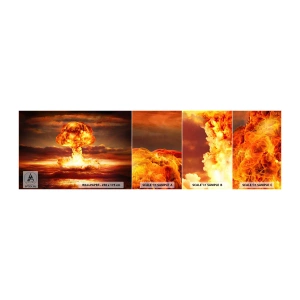 Échantillon de Papier Peint Autocollant Deluxe Sticker - Et la fin viendra - Bombe atomique, Militaire, Graphique - 100x30 cm