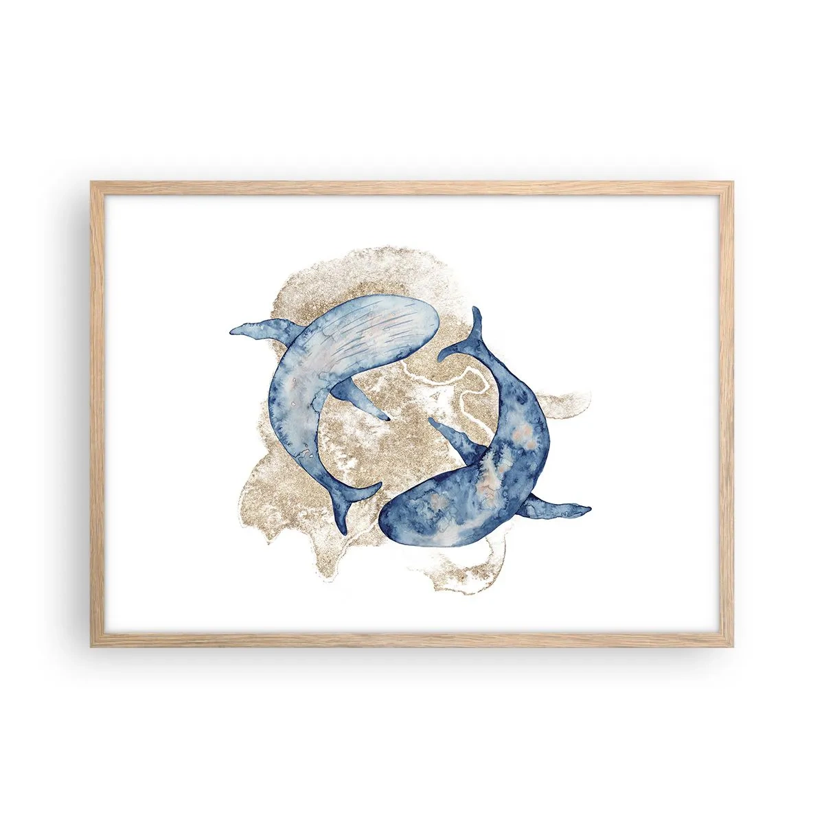 Affiche dans un chêne clair - Poster - Amis ou amoureux? - 70x50 cm