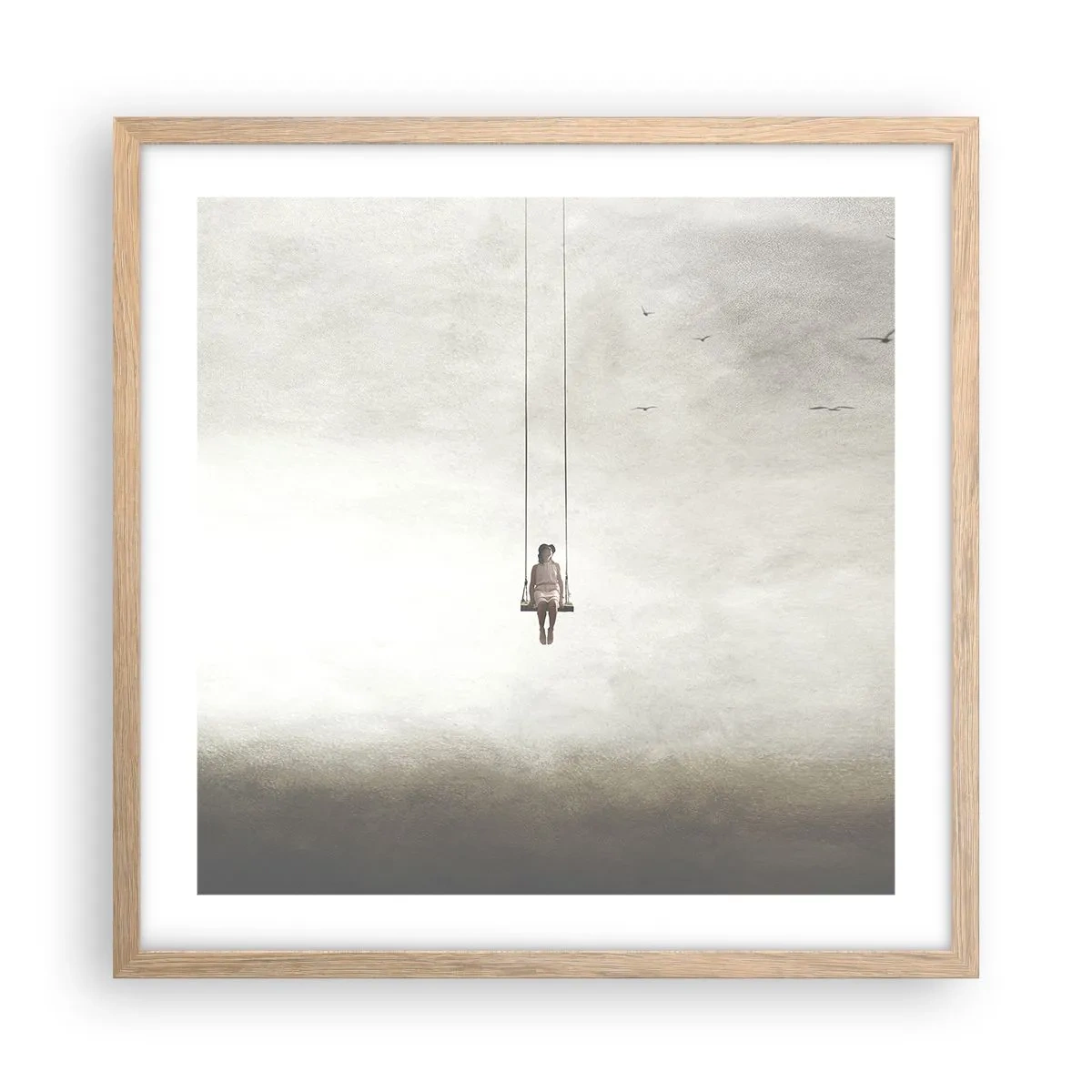 Affiche dans un chêne clair - Poster - Enfant en nous - 50x50 cm