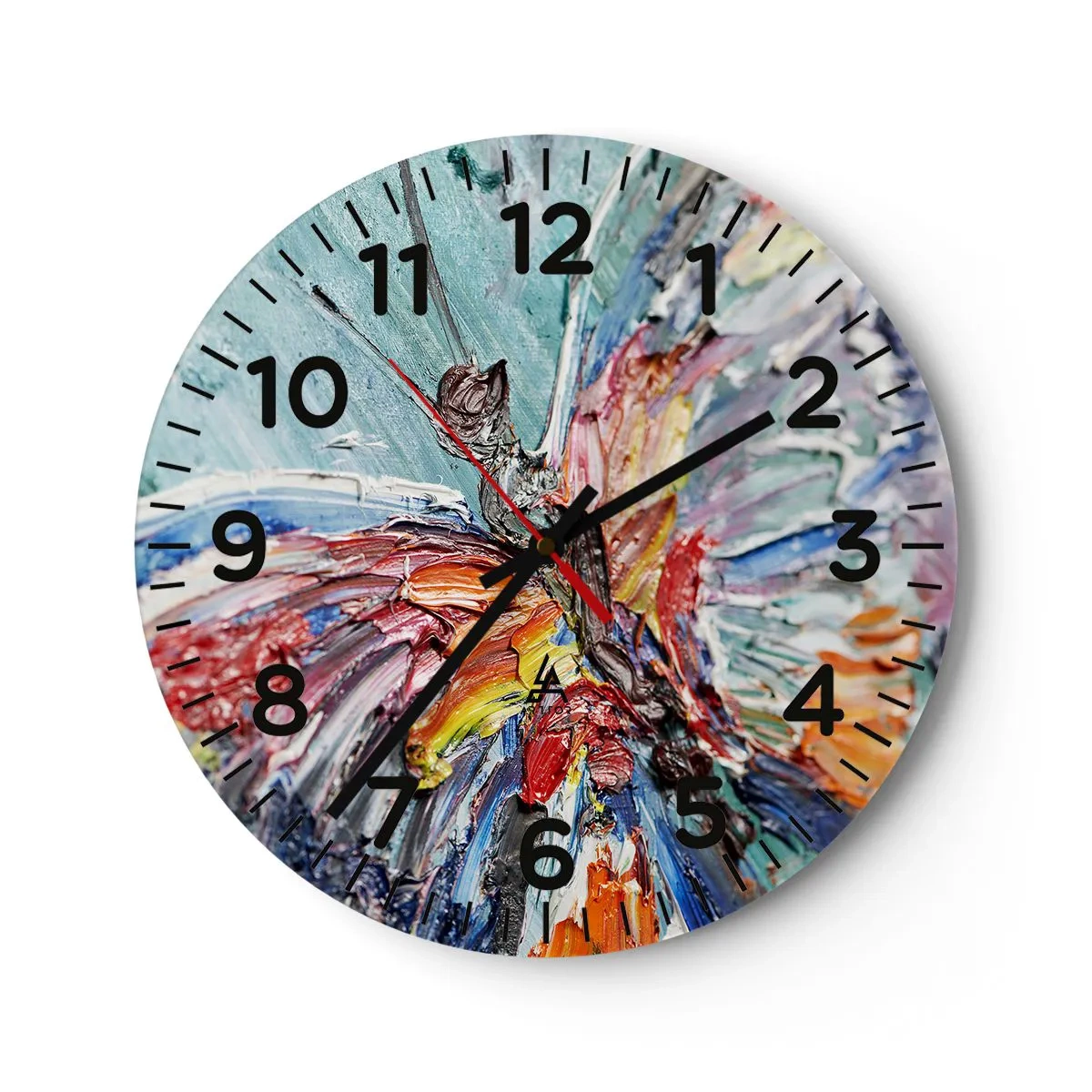 Horloge murale - Pendule murale - Peint par nature - 40x40 cm