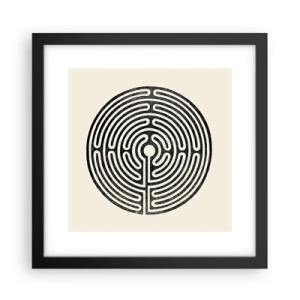 Affiche dans un cadre noir - Poster - Ordre mystérieux - 30x30 cm