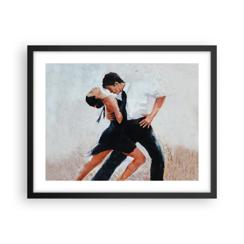 Affiche dans un cadre noir - Poster - Tango de mes rêves et pensées - 50x40 cm