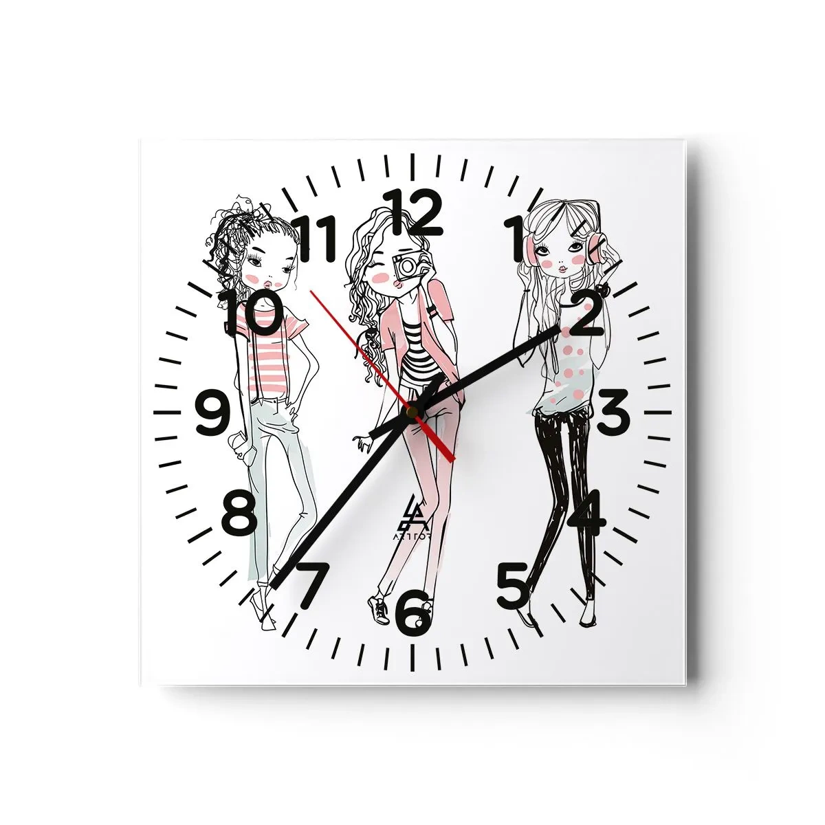 Horloge murale - Pendule murale - On va s'amuser - 30x30 cm