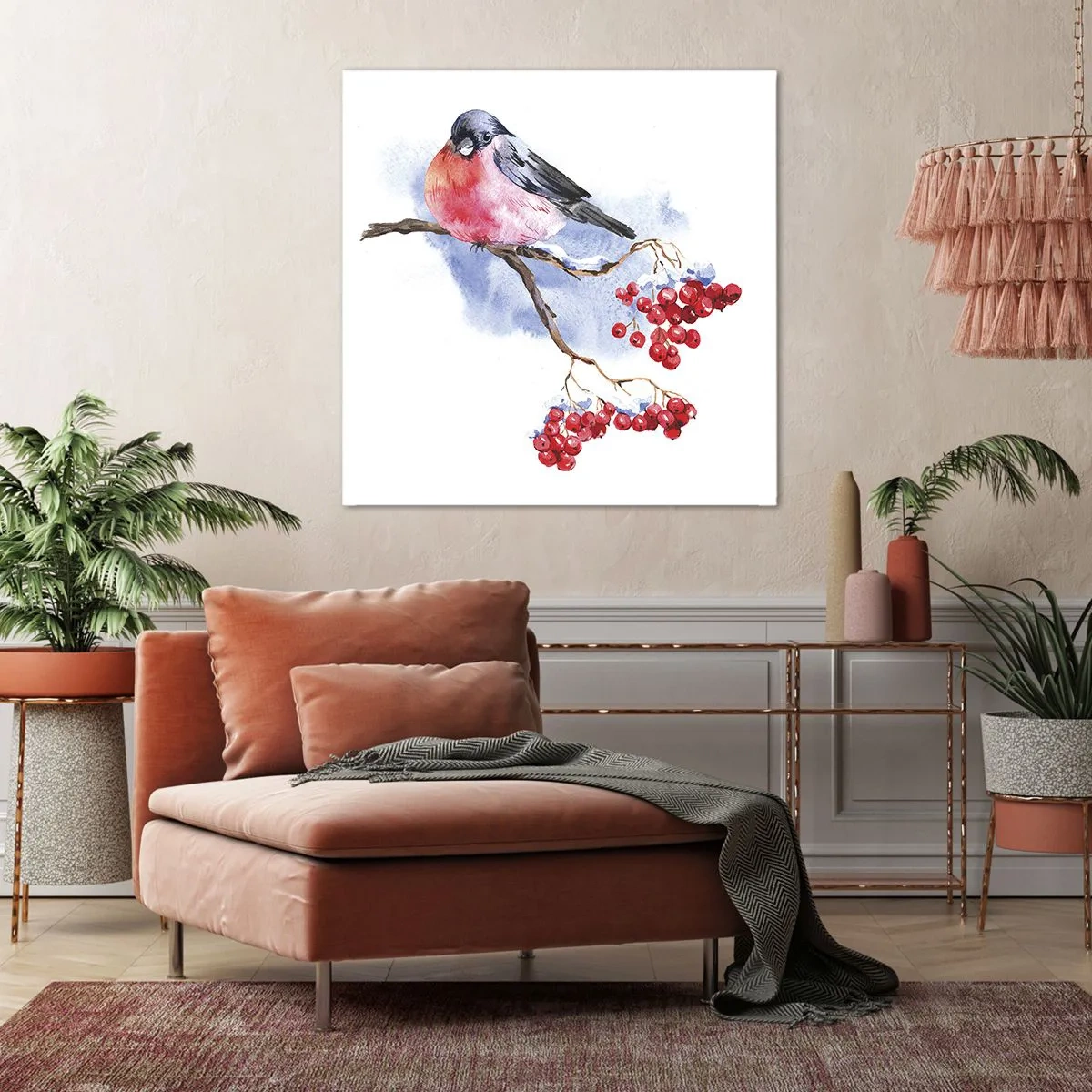 Impression sur toile - Image sur toile - L'hiver en couleurs - 40x40 cm