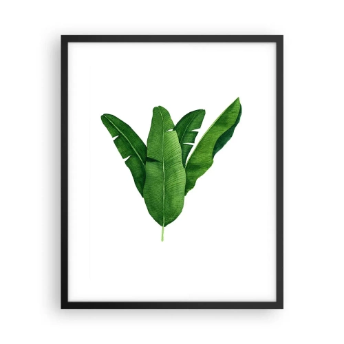 Affiche dans un cadre noir - Poster - Symétrie verte - 40x50 cm