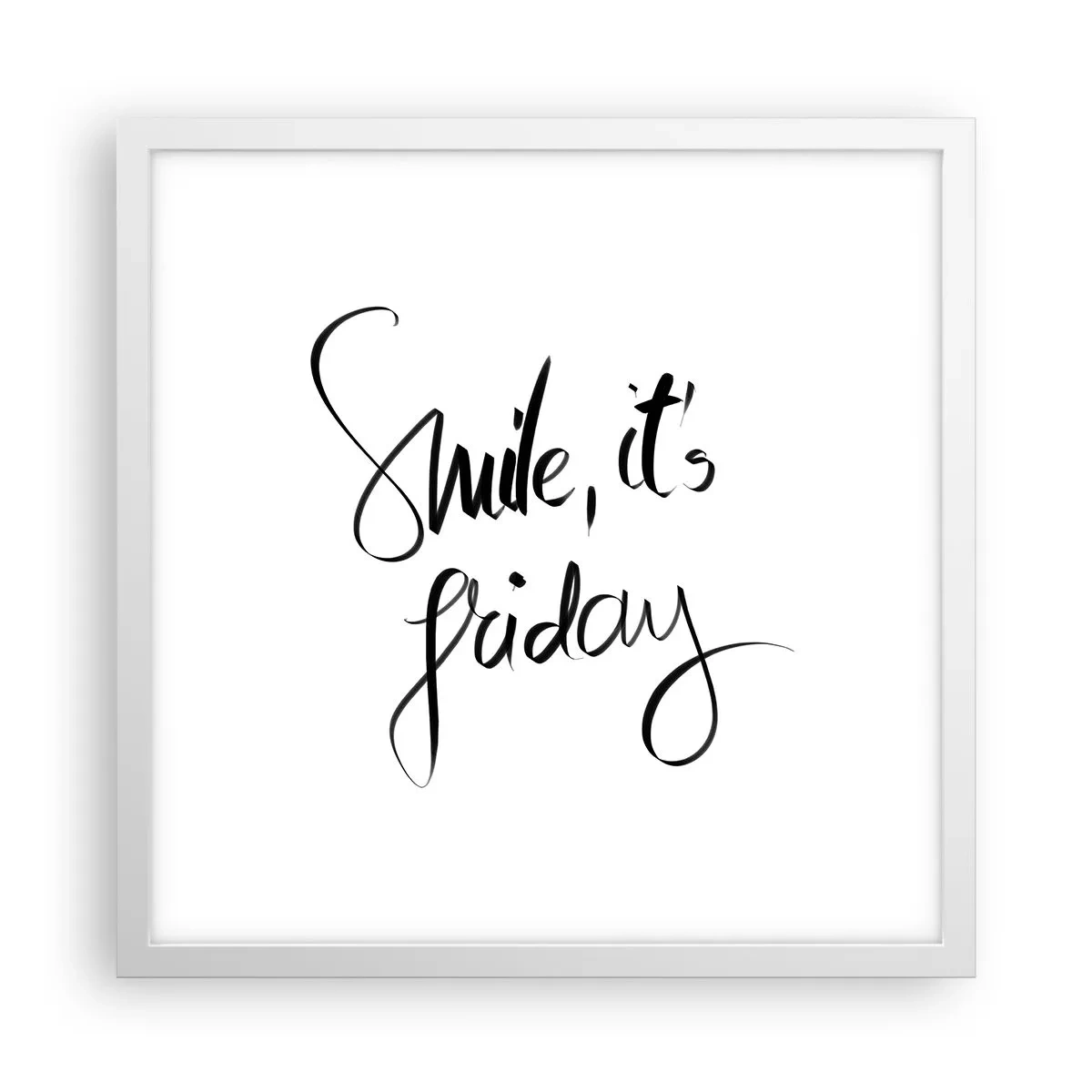 Affiche dans un cadre blanc - Poster - Joie réelle - 40x40 cm