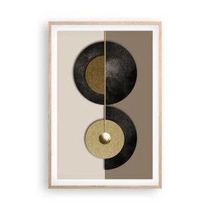 Affiche dans un chêne clair - Poster - Variations autour du cercle - 61x91 cm
