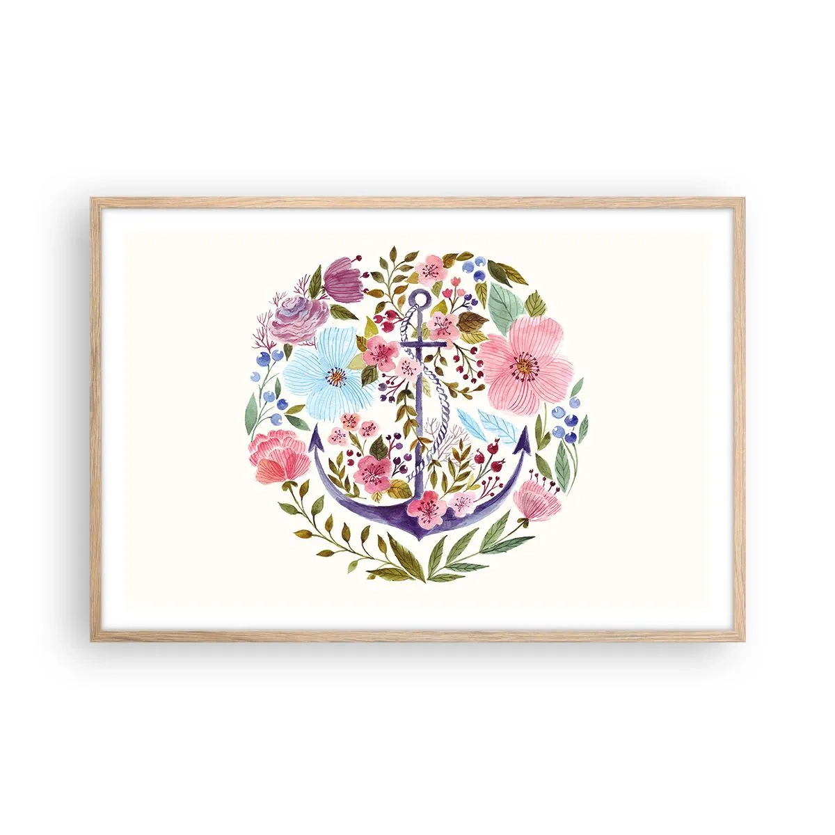 Affiche dans un chêne clair - Poster - Le beau rêve du marin - 91x61 cm