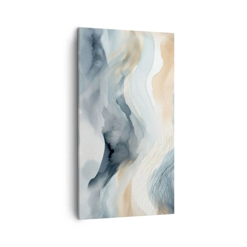 Impression sur toile - Image sur toile - Abstraction enneigée et brumeuse - 45x80 cm