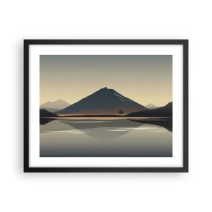 Affiche dans un cadre noir - Poster - Reflet de miroir - 50x40 cm