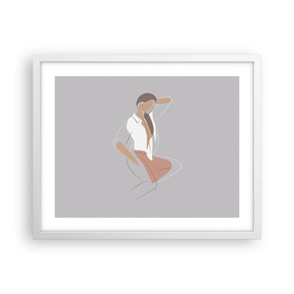 Affiche dans un cadre blanc - Poster - Contour gracieux - 50x40 cm