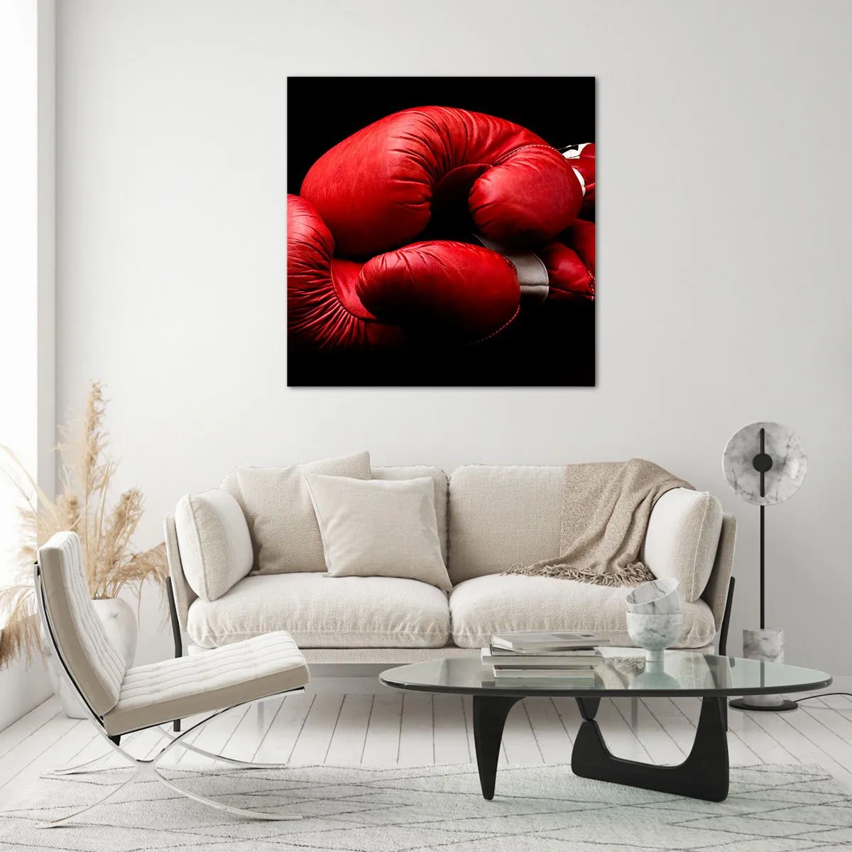 Impression sur verre - Image sur verre - Les émotions du combat sont derrière nous - 40x40 cm