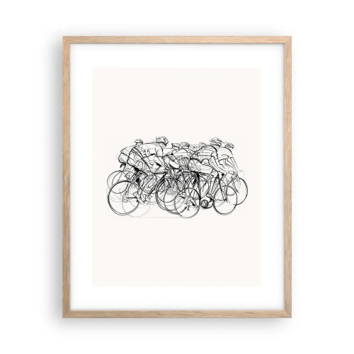 Affiche dans un chêne clair - Poster - Ensemble en équipe - 40x50 cm