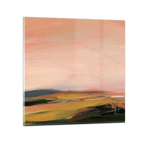 Impression sur verre - Image sur verre - Dans les tons de roses - 60x60 cm