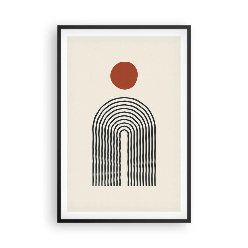 Affiche dans un cadre noir - Poster - Le magnétisme des formes et des couleurs - 61x91 cm