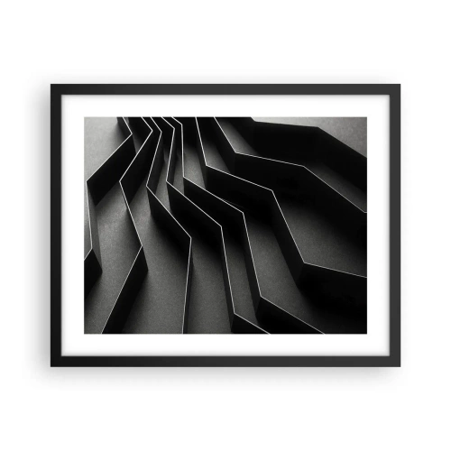Affiche dans un cadre noir - Poster - Ordre spatial - 50x40 cm