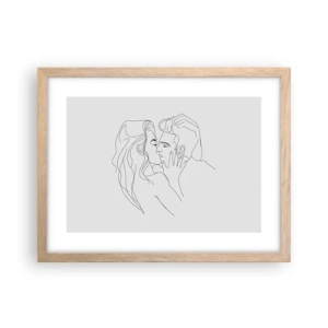 Affiche dans un chêne clair - Poster - La même ligne - 40x30 cm