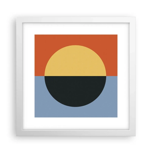 Affiche dans un cadre blanc - Poster - Composition de chaleur et de fraîcheur - 30x30 cm