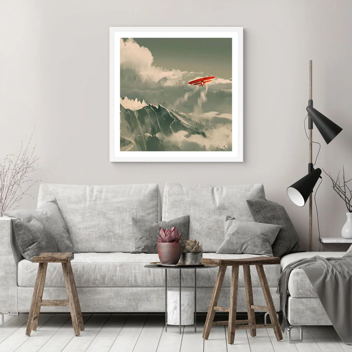 Affiche dans un cadre blanc - Poster - Pionnier intrépide - 60x60 cm