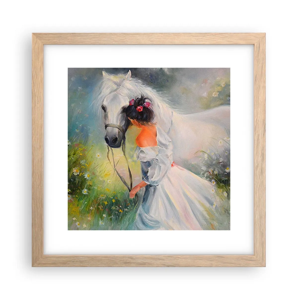 Affiche dans un chêne clair - Poster - Comme dans un beau rêve - 30x30 cm