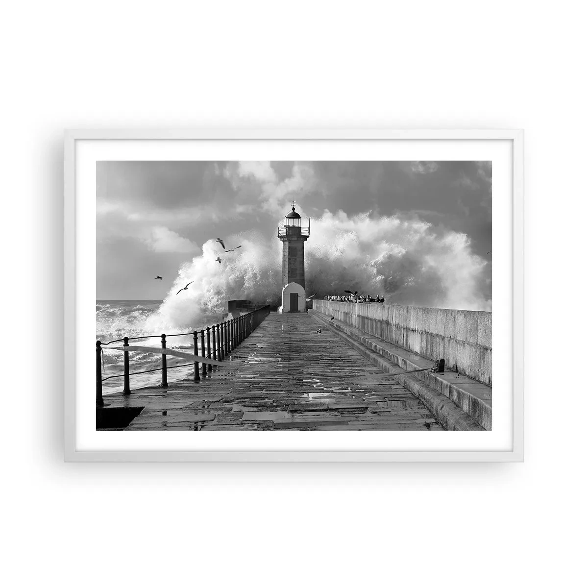 Affiche dans un cadre blanc - Poster - Sans peur - 70x50 cm