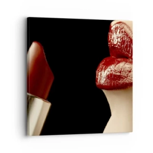Impression sur toile - Image sur toile - Sensualité et brillance du carmin - 30x30 cm