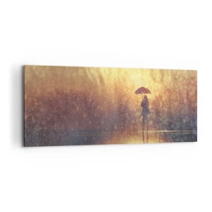 Impression sur toile - Image sur toile - Je sens que quelqu'un me regarde - 100x40 cm