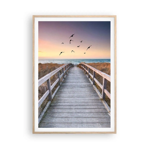 Affiche dans un chêne clair - Poster - Envol des espaces - 70x100 cm