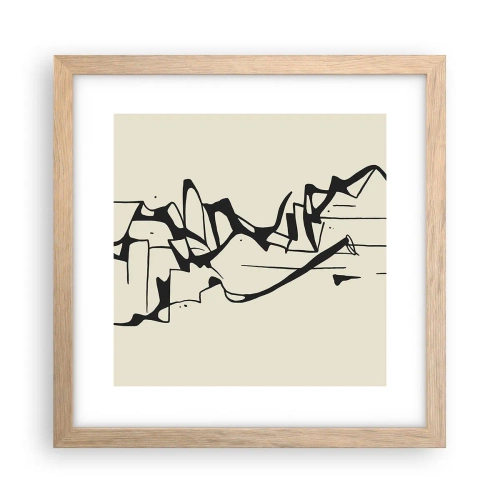 Affiche dans un chêne clair - Poster - Peut-être un paysage - 30x30 cm