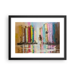 Affiche dans un cadre noir - Poster - Viens avec moi - 40x30 cm