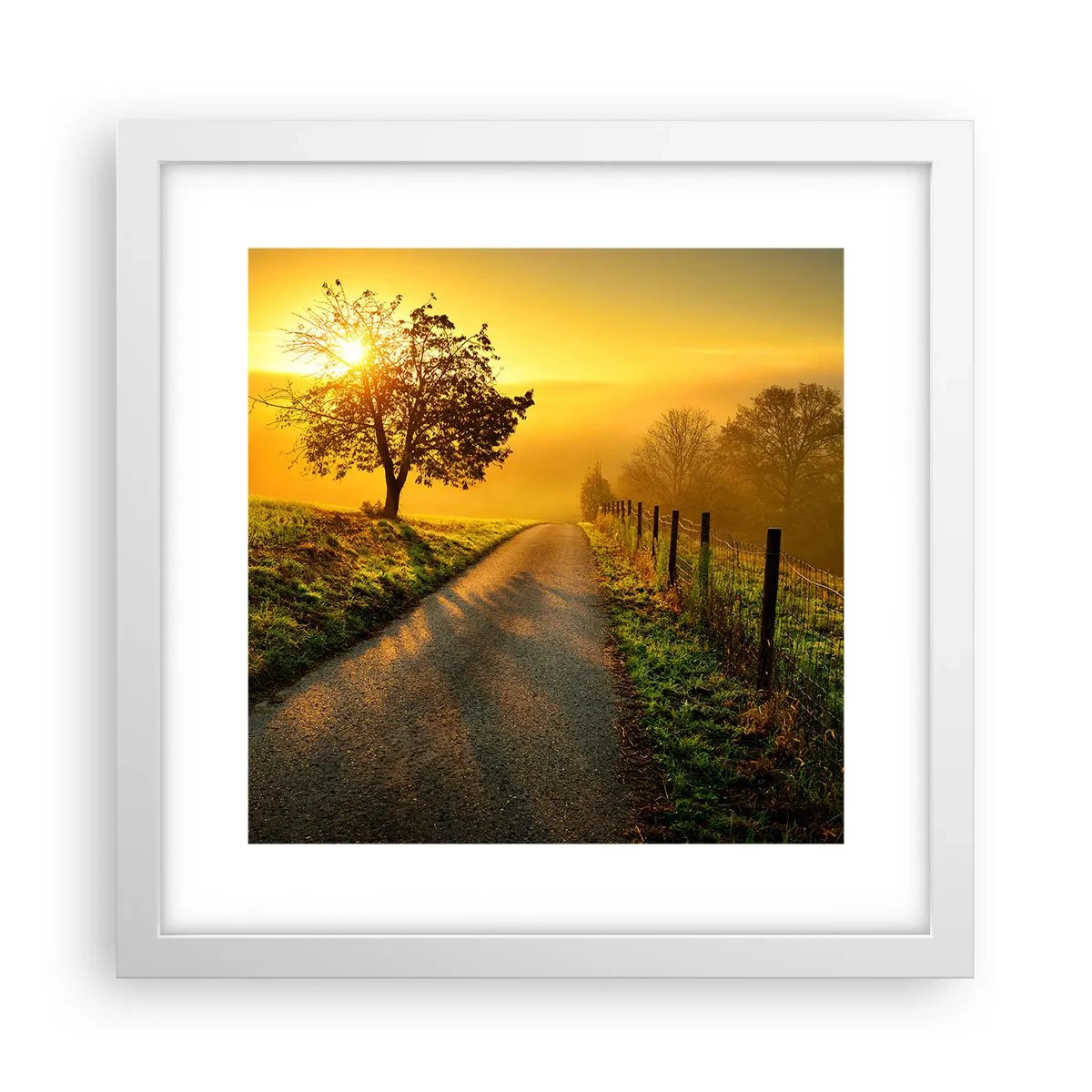 Affiche dans un cadre blanc - Poster - Après-midi de miel - 30x30 cm